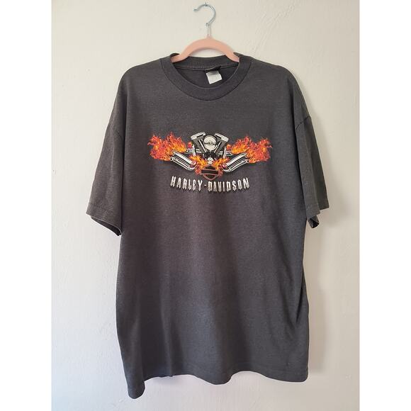 Harley Davidsons Mens Crew Neck Short Sleeve Double Sided Graphic T Shirt XL - Picture 1 of 5